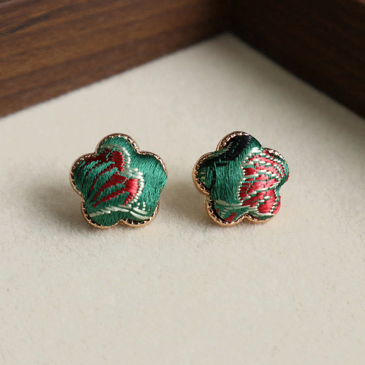 Buddha Stones Kolczyki Song Brocade Flower Balance - image 0