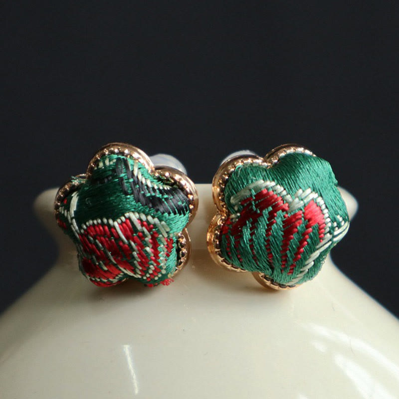 Buddha Stones Kolczyki Song Brocade Flower Balance - image 1