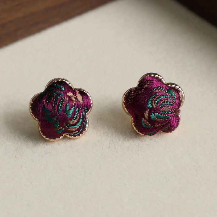 Buddha Stones Kolczyki Song Brocade Flower Balance - image 3