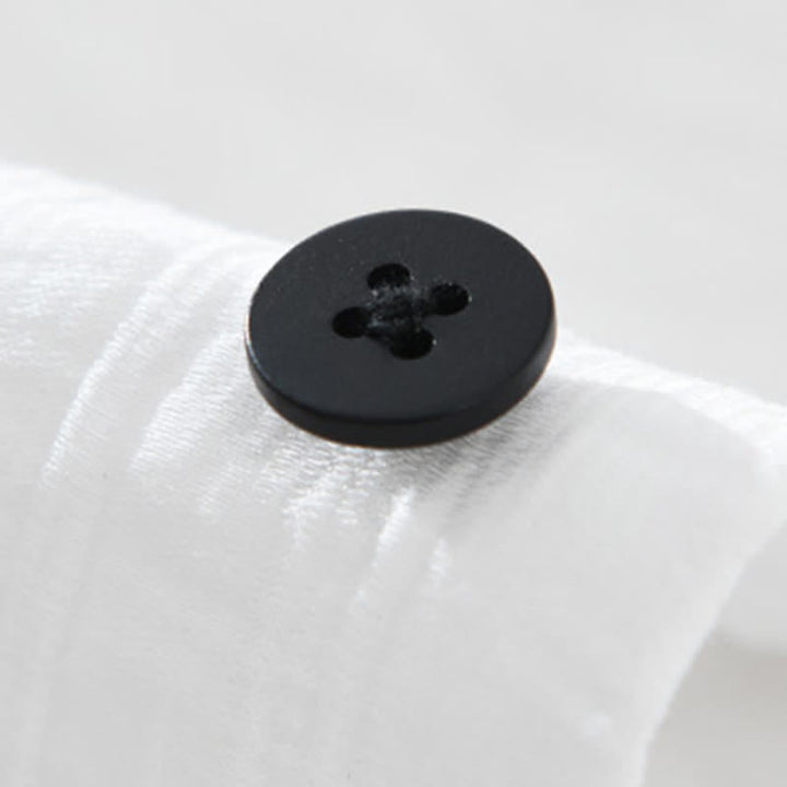 Buddha Stones Letnie, swobodne, minimalistyczne koszule męskie zapinane na guziki - image 13