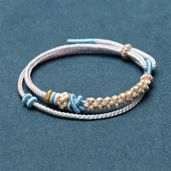 Buddha Stones Bransoletka z podwójnej warstwy tkana ręcznie sznurkiem Peach Blossom Knot - Oset - Bez akcesoriów - image 19