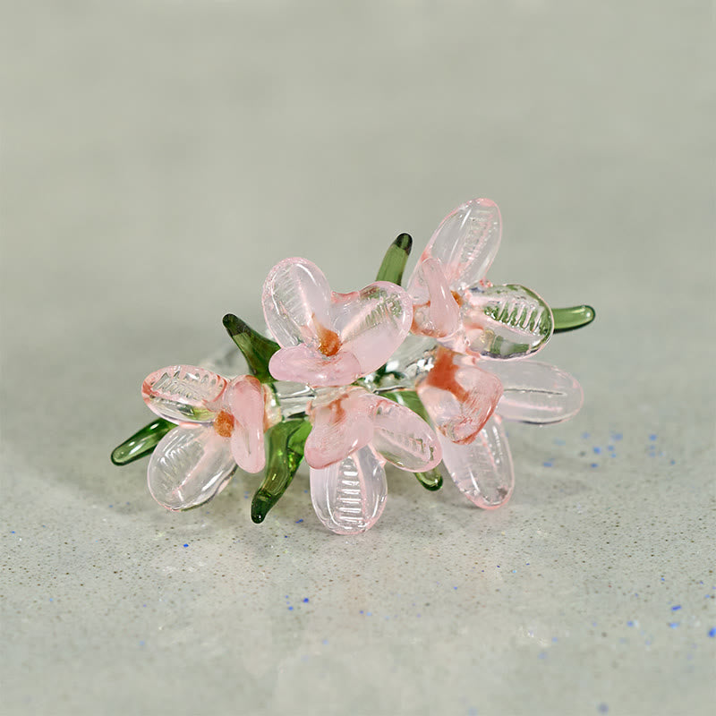 Buddha Stones Pierścień mądrości Liuli Pear Blossom Flower - image 14