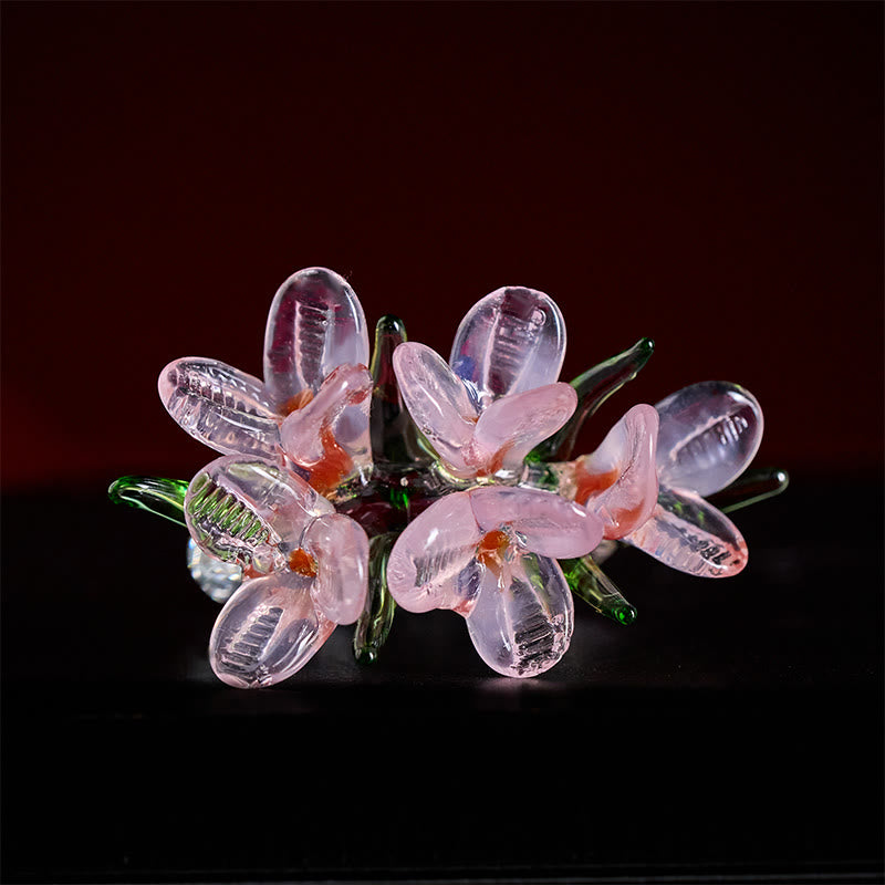 Buddha Stones Pierścień mądrości Liuli Pear Blossom Flower - image 12