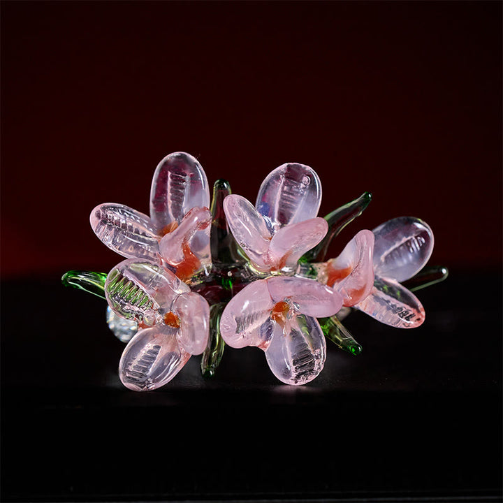 Buddha Stones Pierścień mądrości Liuli Pear Blossom Flower - image 12