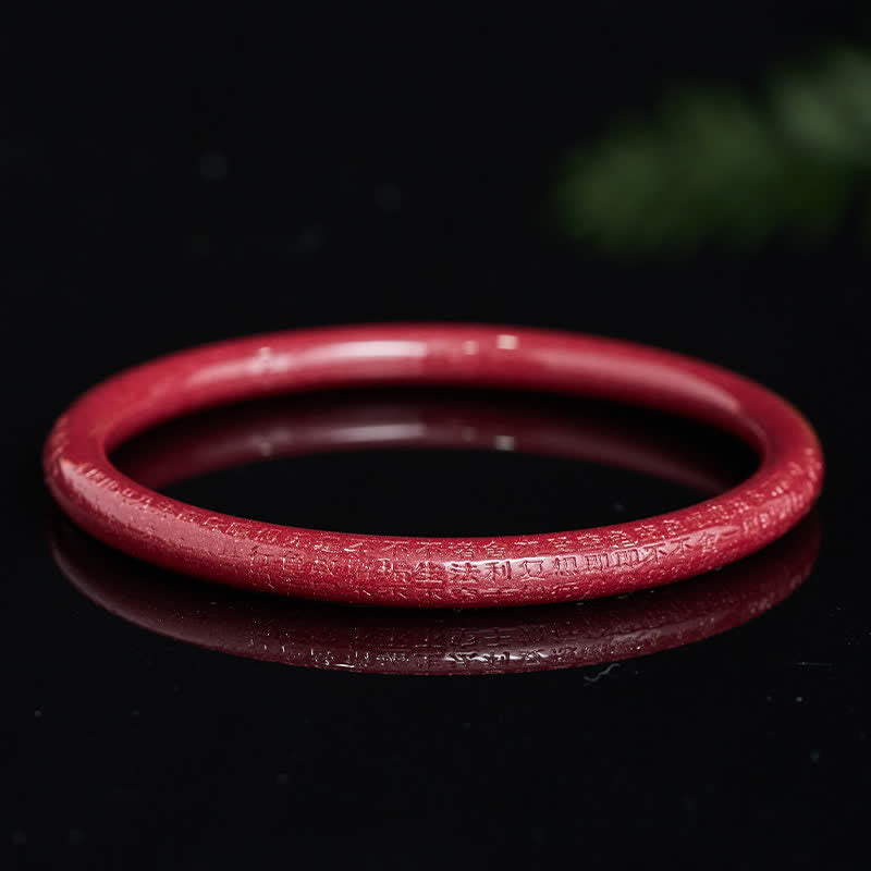 Buddha Stones Bransoletka Cinnabar Plain Heart Sutra Calm - image 8
