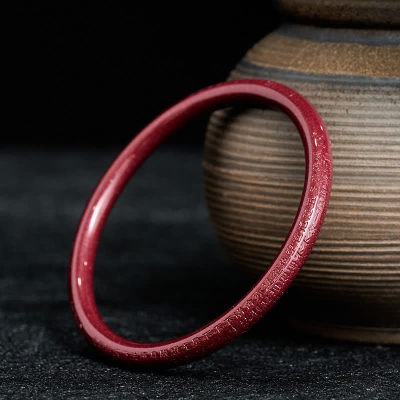 Buddha Stones Bransoletka Cinnabar Plain Heart Sutra Calm - Sutra Serca - 58–60 mm - image 7