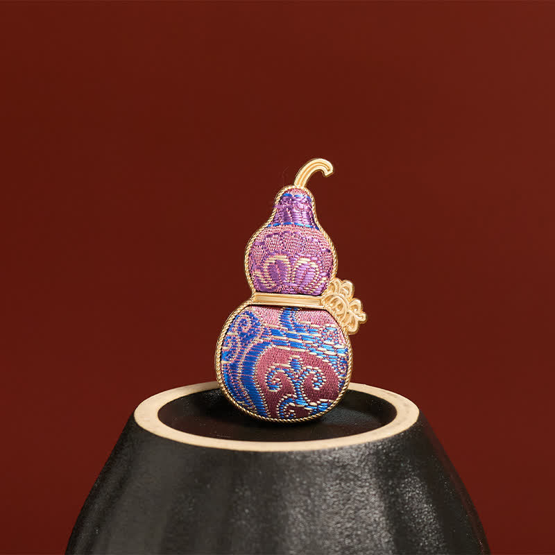 Buddha Stones Broszka Song Brocade w kształcie tykwy, ręcznie robiona, harmonijna w kwiaty, nowa chińska - image 4