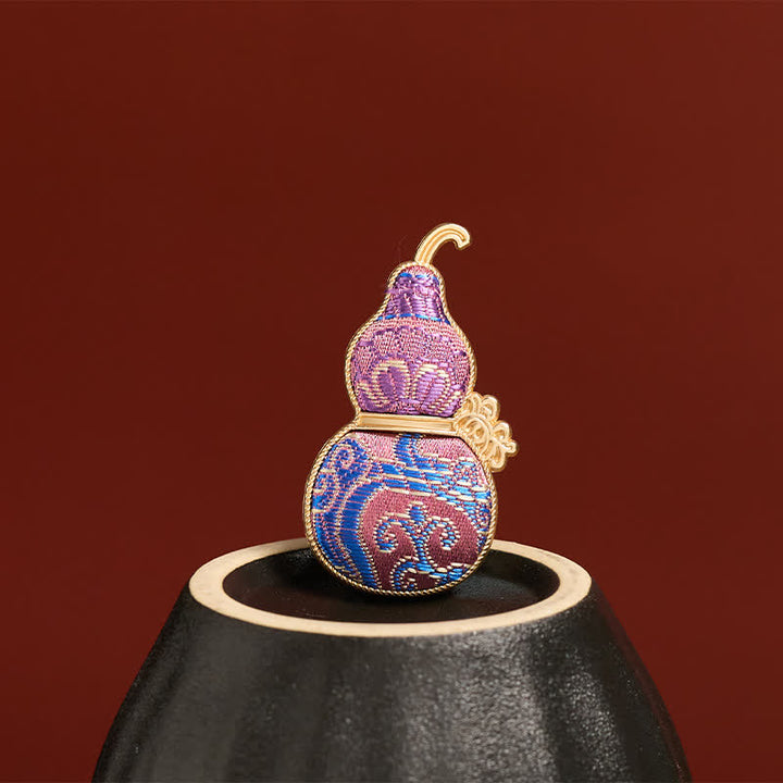 Buddha Stones Broszka Song Brocade w kształcie tykwy, ręcznie robiona, harmonijna w kwiaty, nowa chińska - image 4