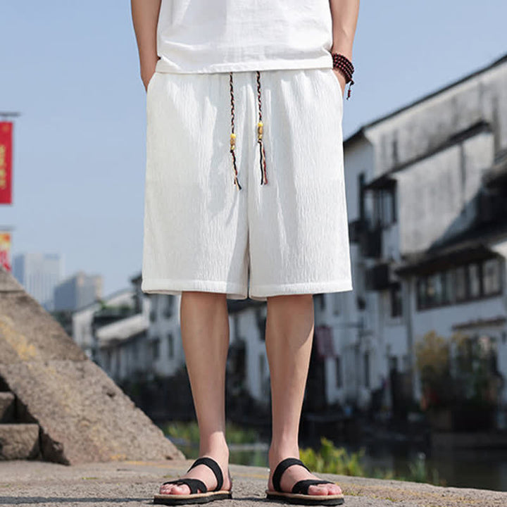 Szorty bermudy męskie Buddha Stones Summer Casual ze ściągaczem i kieszeniami - image 2