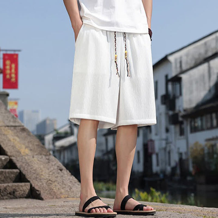 Szorty bermudy męskie Buddha Stones Summer Casual ze ściągaczem i kieszeniami - image 1