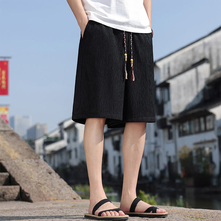 Szorty bermudy męskie Buddha Stones Summer Casual ze ściągaczem i kieszeniami - image 11