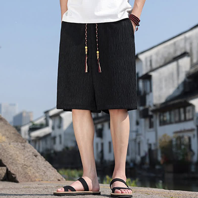 Szorty bermudy męskie Buddha Stones Summer Casual ze ściągaczem i kieszeniami - image 13