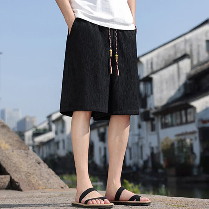 Szorty bermudy męskie Buddha Stones Summer Casual ze ściągaczem i kieszeniami - image 14