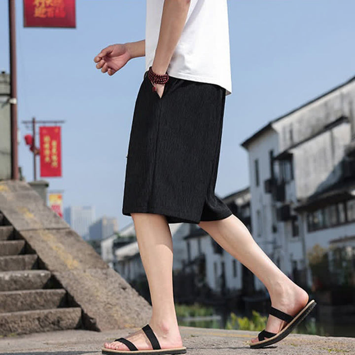 Szorty bermudy męskie Buddha Stones Summer Casual ze ściągaczem i kieszeniami - image 16
