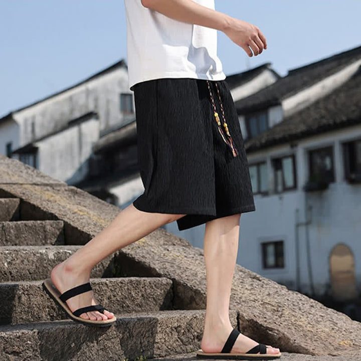 Szorty bermudy męskie Buddha Stones Summer Casual ze ściągaczem i kieszeniami - image 15