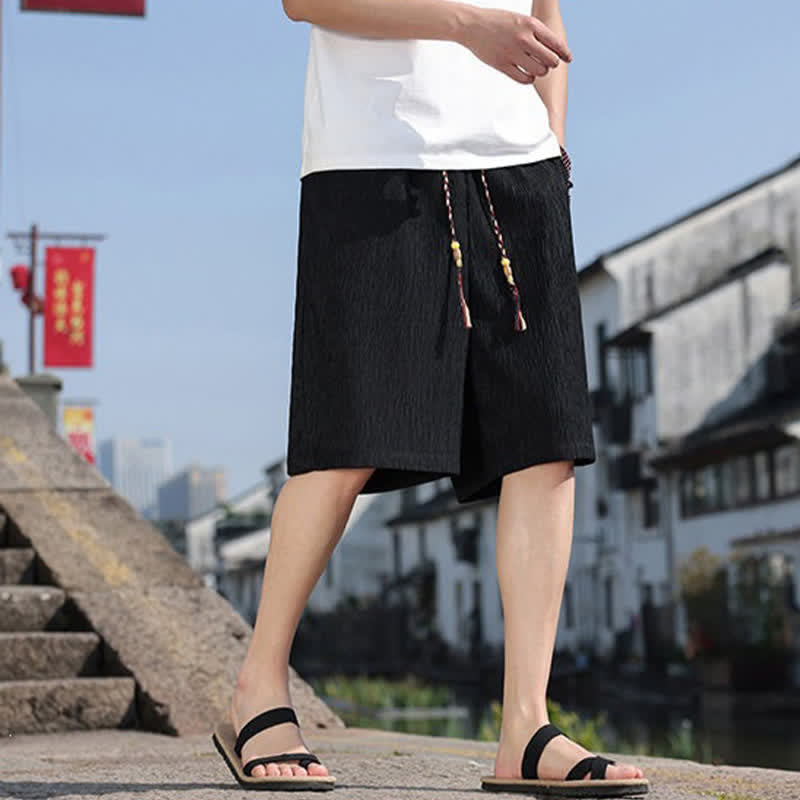 Szorty bermudy męskie Buddha Stones Summer Casual ze ściągaczem i kieszeniami - image 10