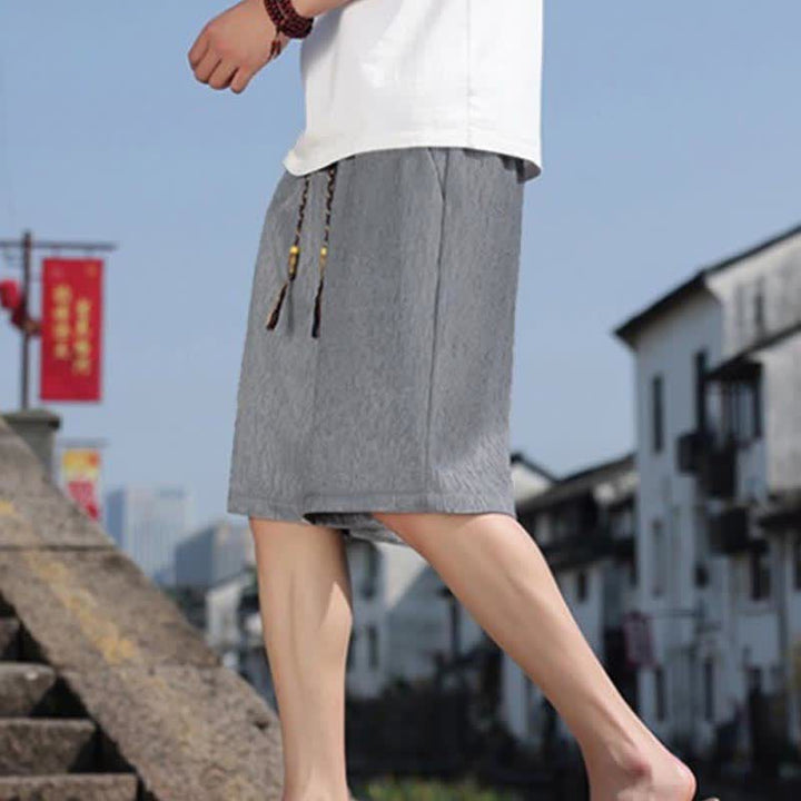 Szorty bermudy męskie Buddha Stones Summer Casual ze ściągaczem i kieszeniami - image 20