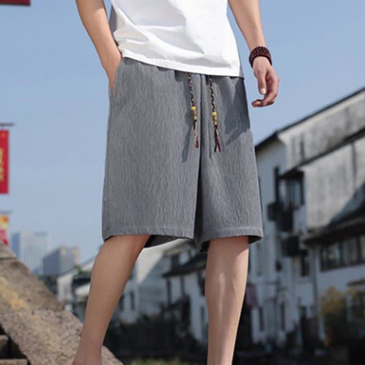 Szorty bermudy męskie Buddha Stones Summer Casual ze ściągaczem i kieszeniami - image 21