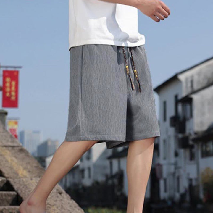 Szorty bermudy męskie Buddha Stones Summer Casual ze ściągaczem i kieszeniami - image 19