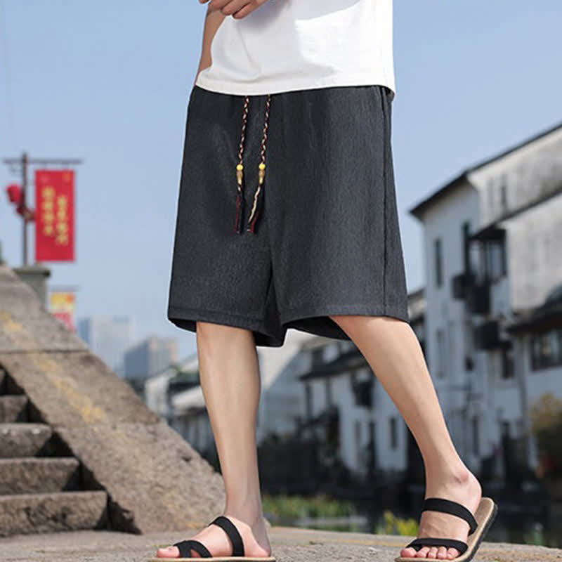 Szorty bermudy męskie Buddha Stones Summer Casual ze ściągaczem i kieszeniami - image 31