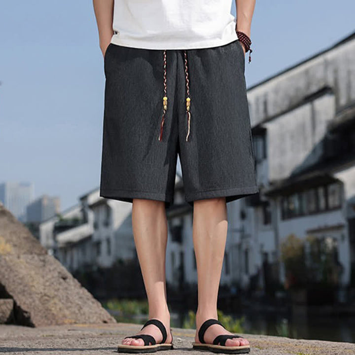 Szorty bermudy męskie Buddha Stones Summer Casual ze ściągaczem i kieszeniami - image 29
