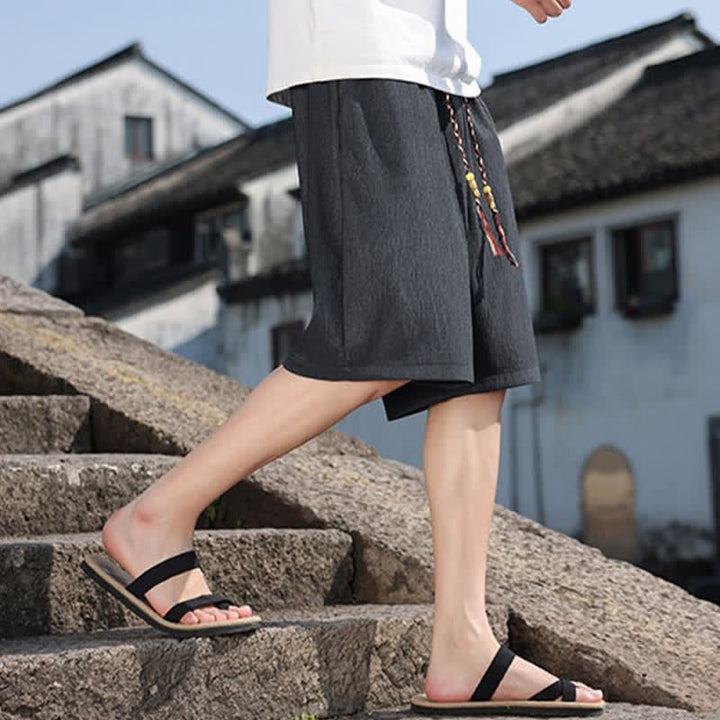 Szorty bermudy męskie Buddha Stones Summer Casual ze ściągaczem i kieszeniami - image 33
