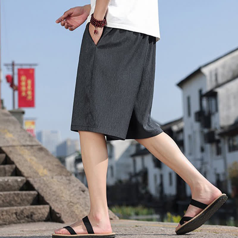 Szorty bermudy męskie Buddha Stones Summer Casual ze ściągaczem i kieszeniami - image 34