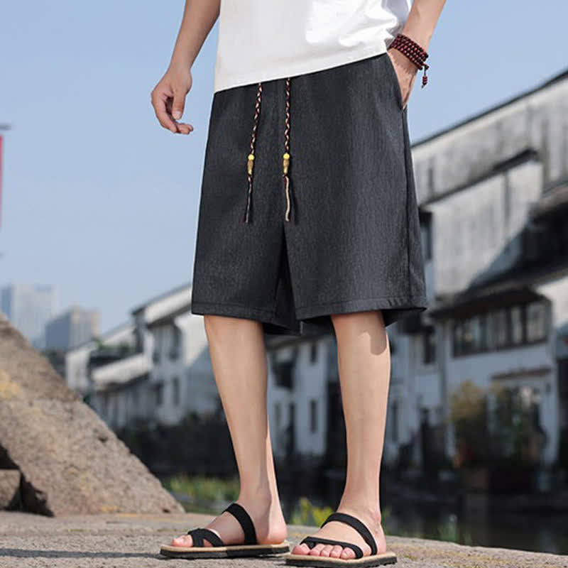 Szorty bermudy męskie Buddha Stones Summer Casual ze ściągaczem i kieszeniami - image 32