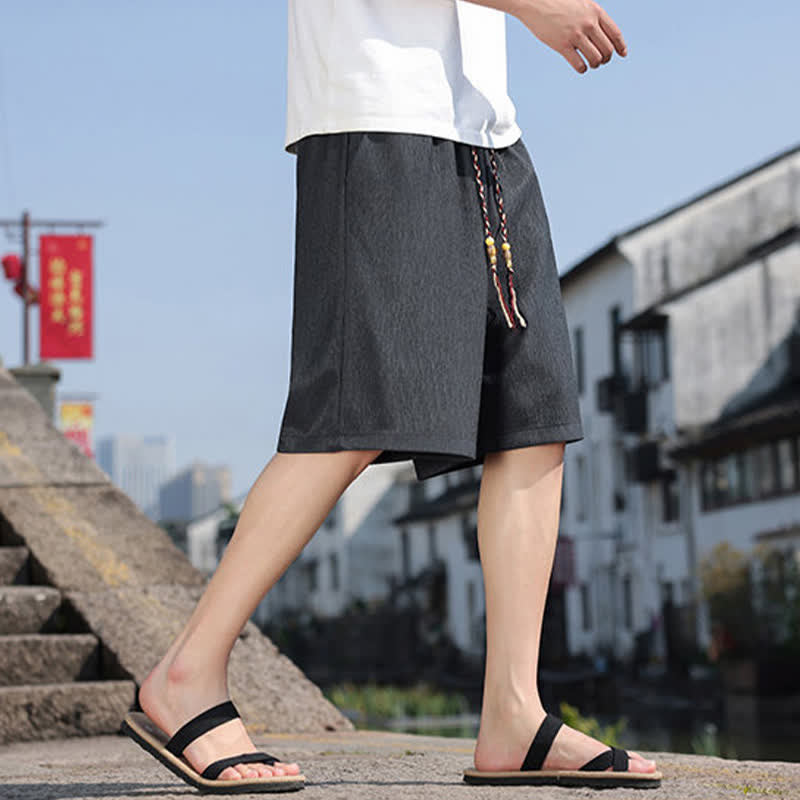 Szorty bermudy męskie Buddha Stones Summer Casual ze ściągaczem i kieszeniami - image 35