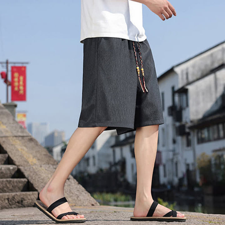 Szorty bermudy męskie Buddha Stones Summer Casual ze ściągaczem i kieszeniami - image 35
