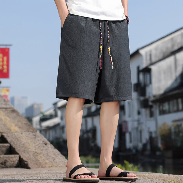 Szorty bermudy męskie Buddha Stones Summer Casual ze ściągaczem i kieszeniami - image 30