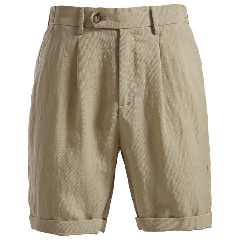 Męskie szorty bermudy z kieszeniami Buddha Stones Summer Casual Classic z zamkiem błyskawicznym i guzikami - Dębnik - US/UK/AU42， EU52 (2XL) - image 0