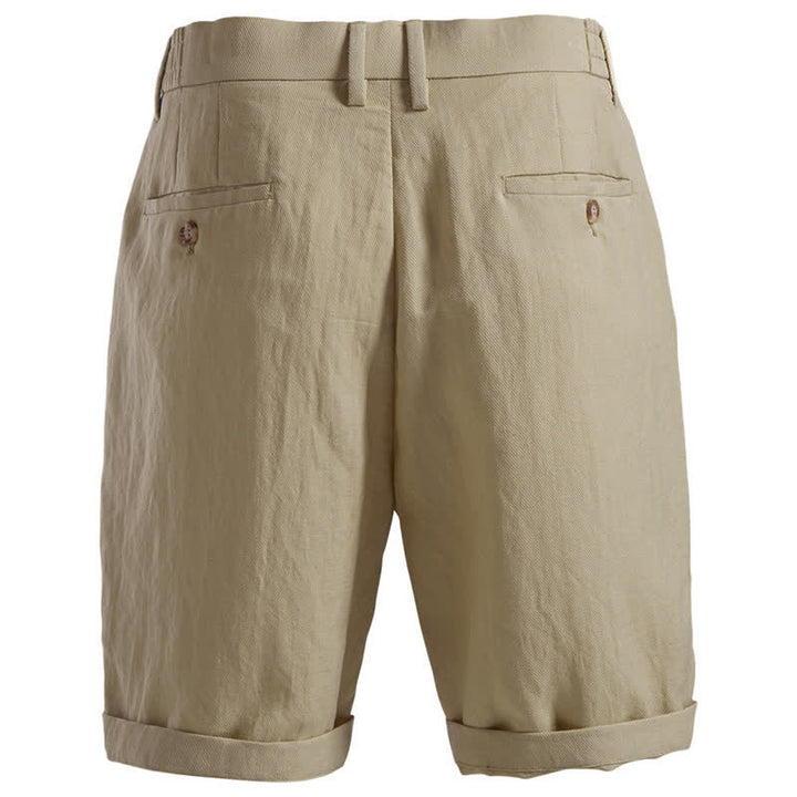 Męskie szorty bermudy z kieszeniami Buddha Stones Summer Casual Classic z zamkiem błyskawicznym i guzikami - image 1