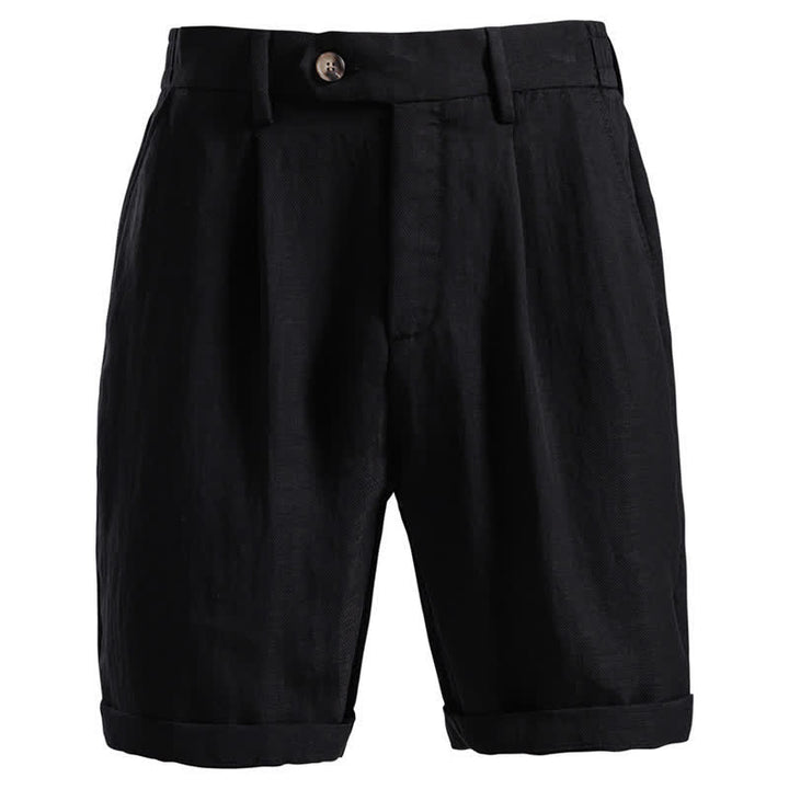 Męskie szorty bermudy z kieszeniami Buddha Stones Summer Casual Classic z zamkiem błyskawicznym i guzikami - Czarny - US/UK/AU42， EU52 (2XL) - image 13