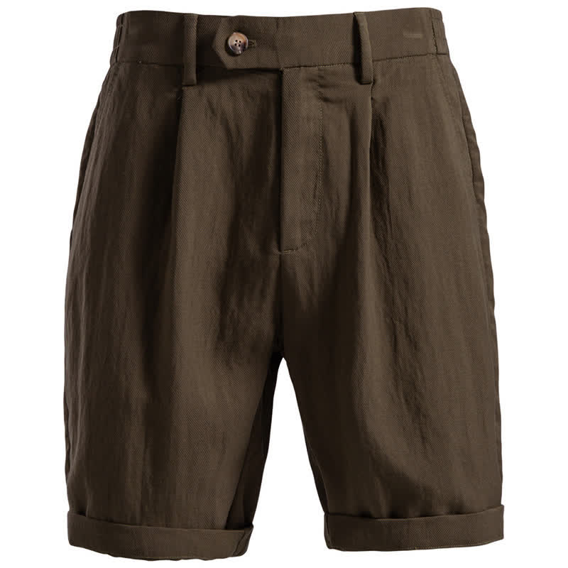 Męskie szorty bermudy z kieszeniami Buddha Stones Summer Casual Classic z zamkiem błyskawicznym i guzikami - SaddleBrown - US/UK/AU42， EU52 (2XL) - image 22