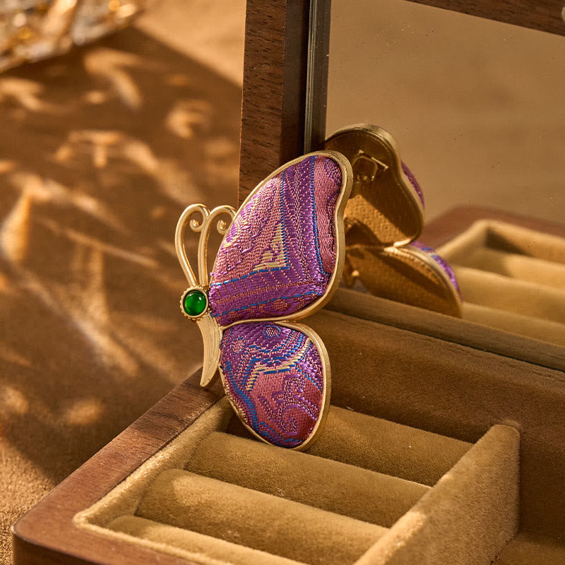 Buddha Stones Broszka Song Brocade Purple Butterfly Transformation, ręcznie robiona, Harmony New Chinese - Piosenka Brocade (Prosperity♥Harmony) - image 0