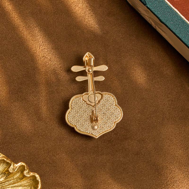 Buddha Stones Broszka energetyczna w kształcie pipy wykonana ręcznie z broszki Song Brocade w kolorze fioletowym - image 11