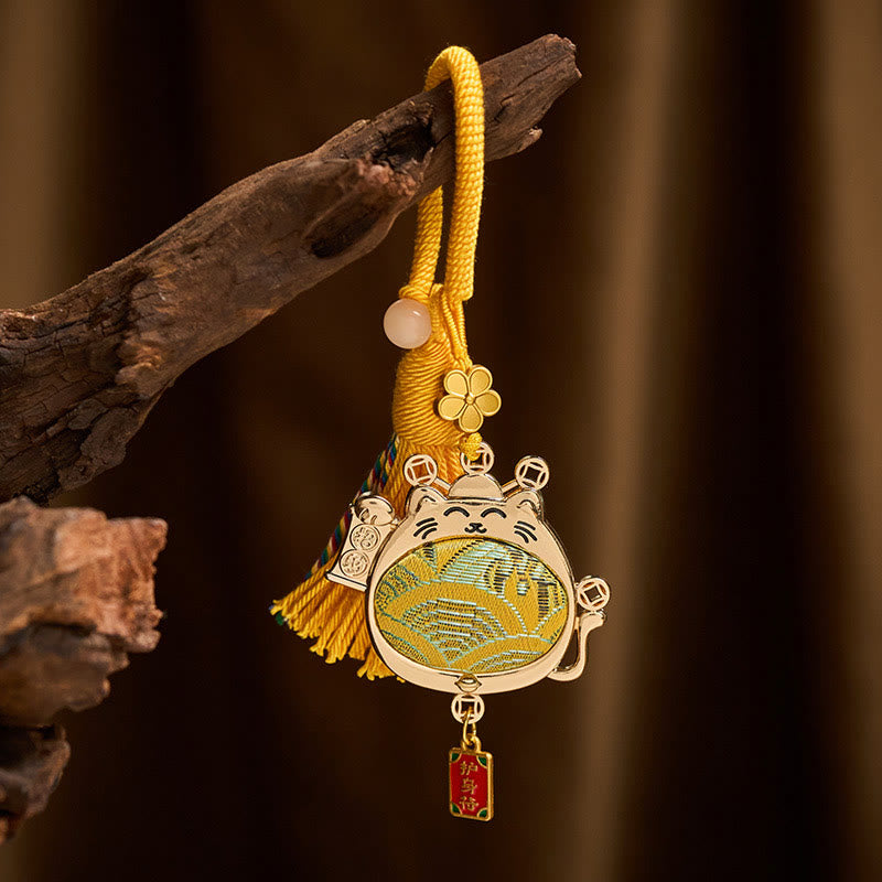 Buddha Stones Breloczki z frędzlami Song Brocade Lucky Cat Prosperity - Piosenka Brocade (Prosperity♥Harmony) - image 0