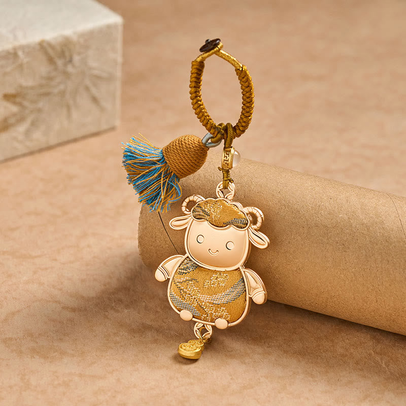 Buddha Stones Ręcznie robiony brelok z chińskim znakiem zodiaku Song Brocade na szczęście - image 12