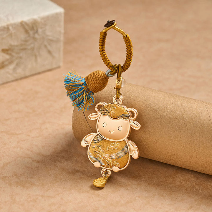 Buddha Stones Ręcznie robiony brelok z chińskim znakiem zodiaku Song Brocade na szczęście - image 12