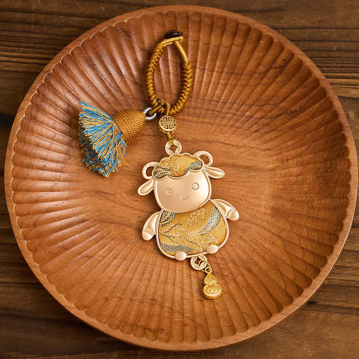 Buddha Stones Ręcznie robiony brelok z chińskim znakiem zodiaku Song Brocade na szczęście - image 11