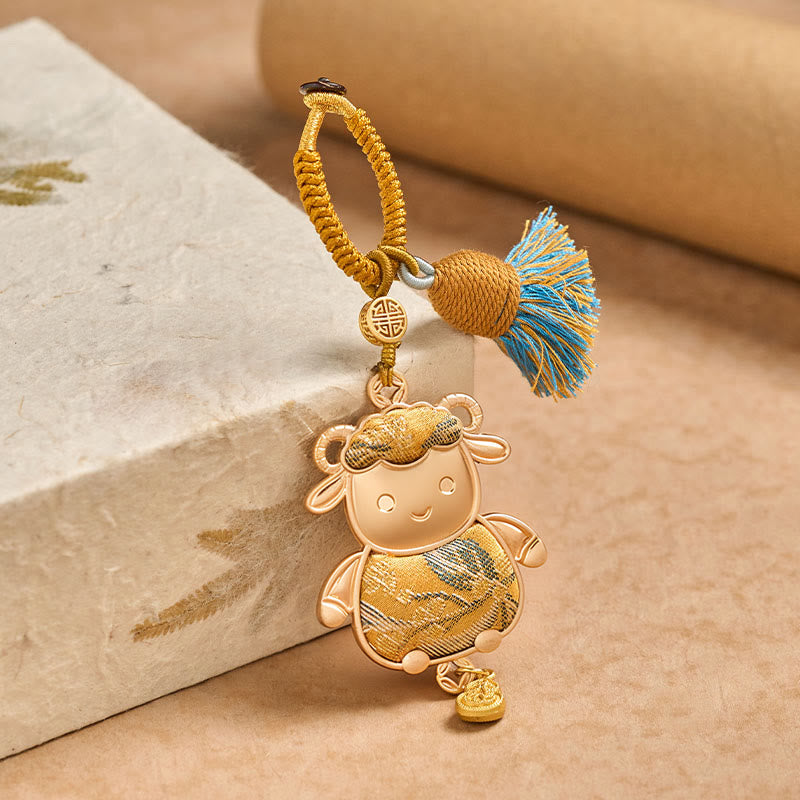 Buddha Stones Ręcznie robiony brelok z chińskim znakiem zodiaku Song Brocade na szczęście - image 13