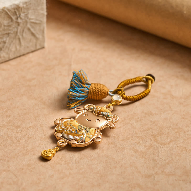 Buddha Stones Ręcznie robiony brelok z chińskim znakiem zodiaku Song Brocade na szczęście - image 15