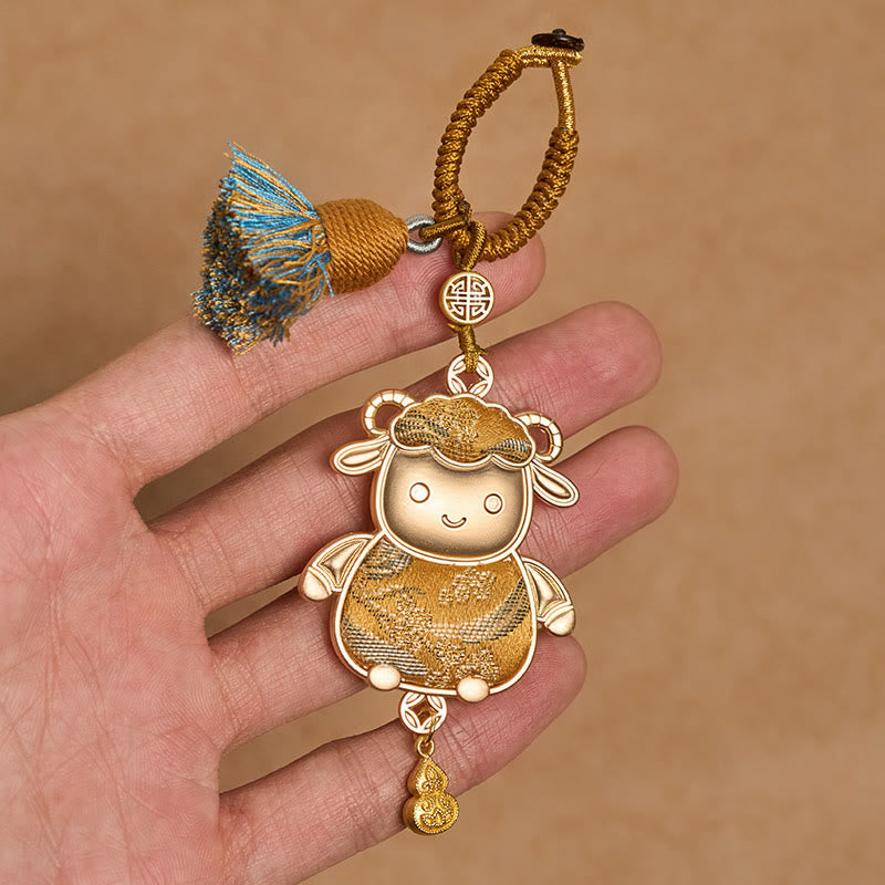 Buddha Stones Ręcznie robiony brelok z chińskim znakiem zodiaku Song Brocade na szczęście - image 16