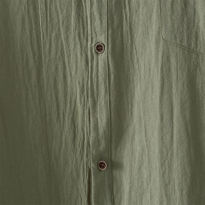 Buddha Stones Letnie, swobodne, minimalistyczne, zapinane na guziki, męskie koszule bez rękawów - image 12