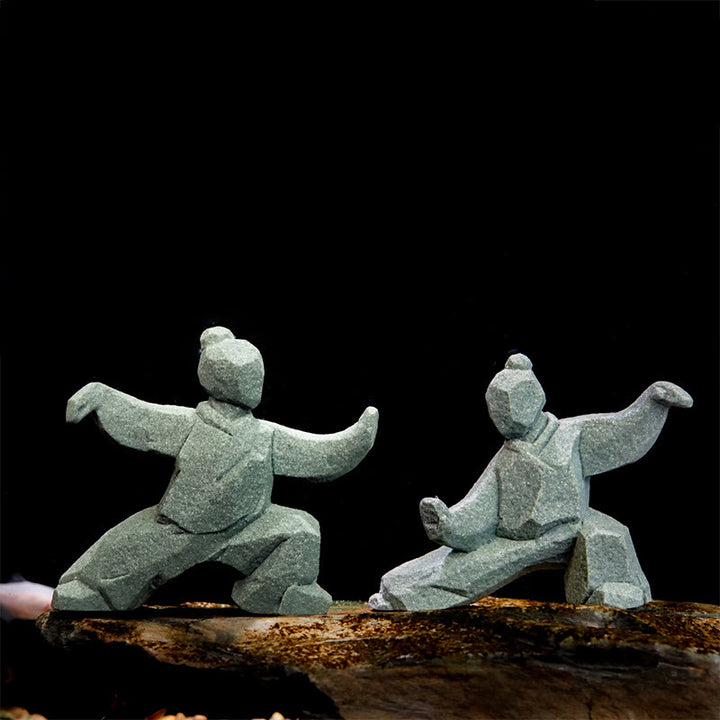 Buddha Stones Żywica Yin Yang Równowaga Tai Chi Rysunek Uważny wystrój salonu - image 0
