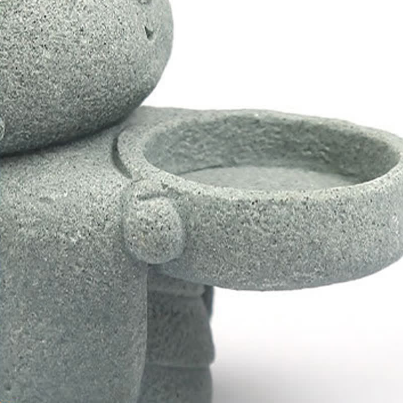 Buddha Stones Żywiczny świecznik Budda Spokój Dekoracja bez świecy - image 14