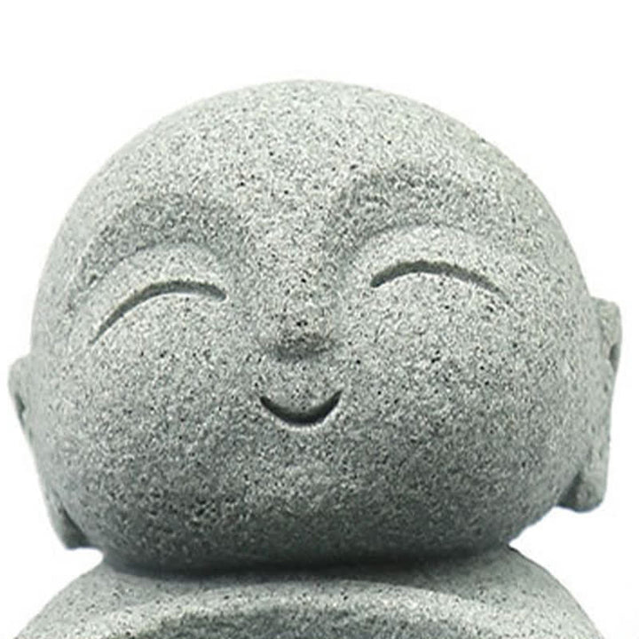 Buddha Stones Żywiczny świecznik Budda Spokój Dekoracja bez świecy - image 13