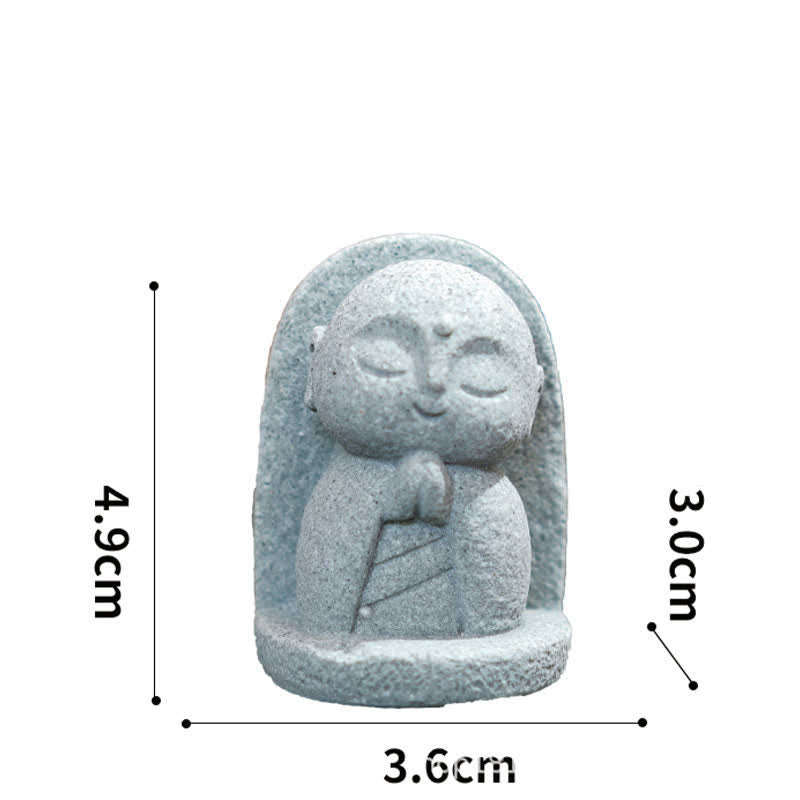Buddha Stones Żywiczna mała modlitwa Buddy Ksitigarbha do medytacji współczucia - Modlitwa pochylona 4,9*3,6*3,0 cm - image 12