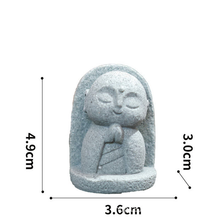 Buddha Stones Żywiczna mała modlitwa Buddy Ksitigarbha do medytacji współczucia - Modlitwa pochylona 4,9*3,6*3,0 cm - image 12